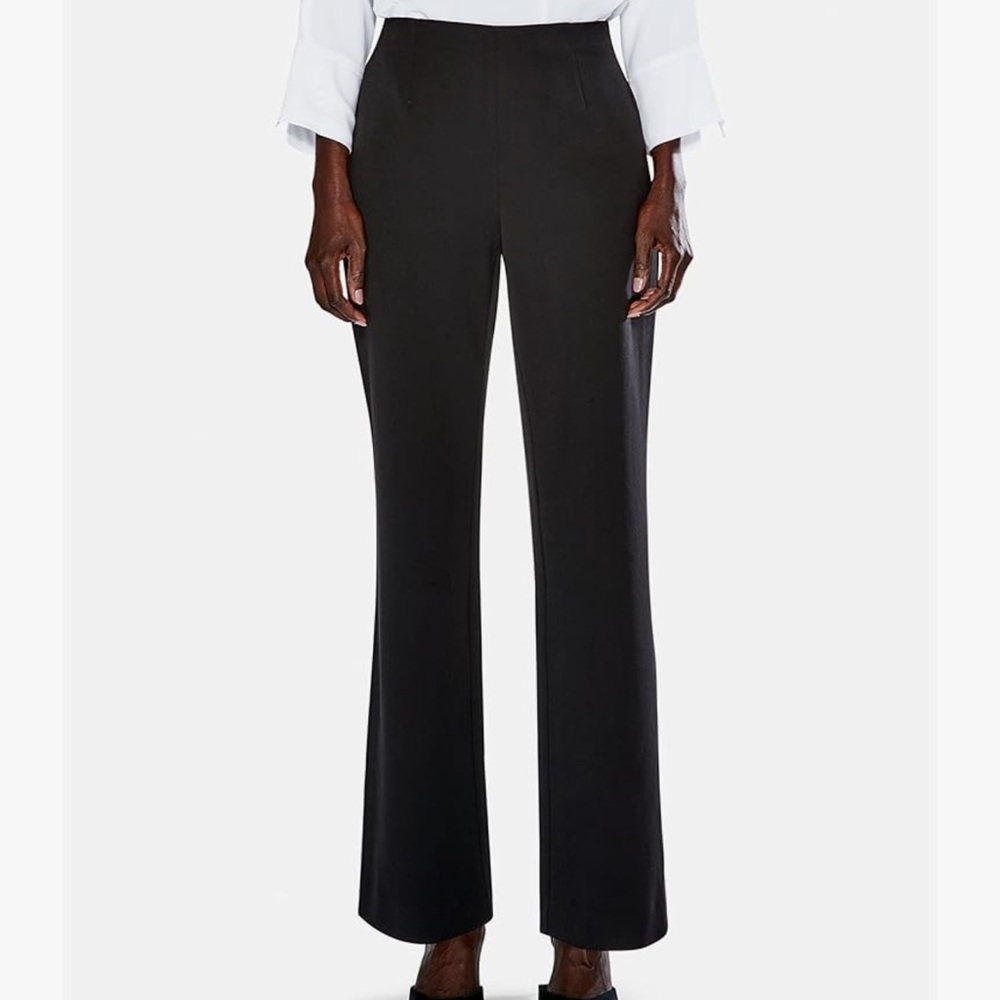 Nic + Zoe Gray Wide Leg Elastic Pants Dress Work Trousers Size 0